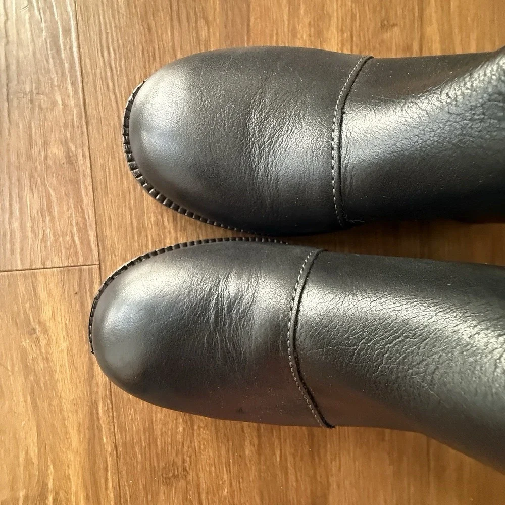 SOREL Cate Tall Waterproof Boots Womens 5 Black Suede Leather Block Heel